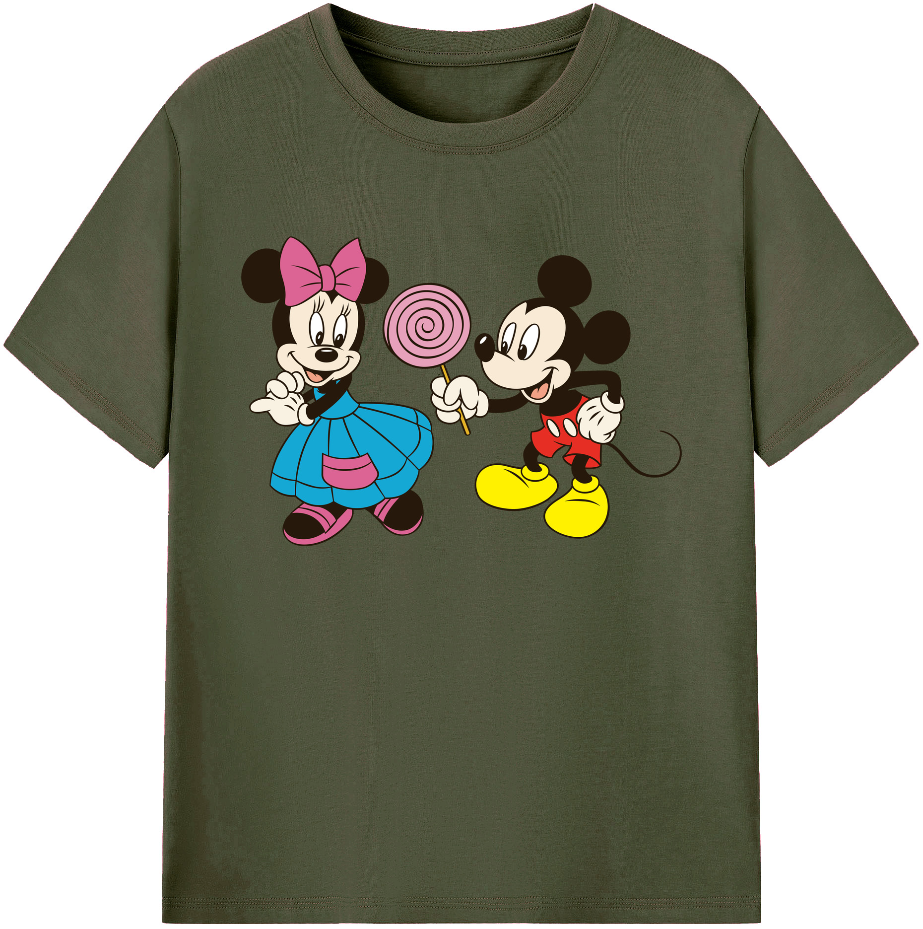 ミッキーマウス Mickey Mouse 綿100％ メンズ半袖Tシャツ｜肌触りやわらか＆通気性
